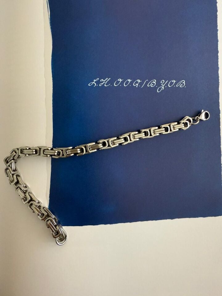 Gümüş Rengi Çelik Kral Zincir