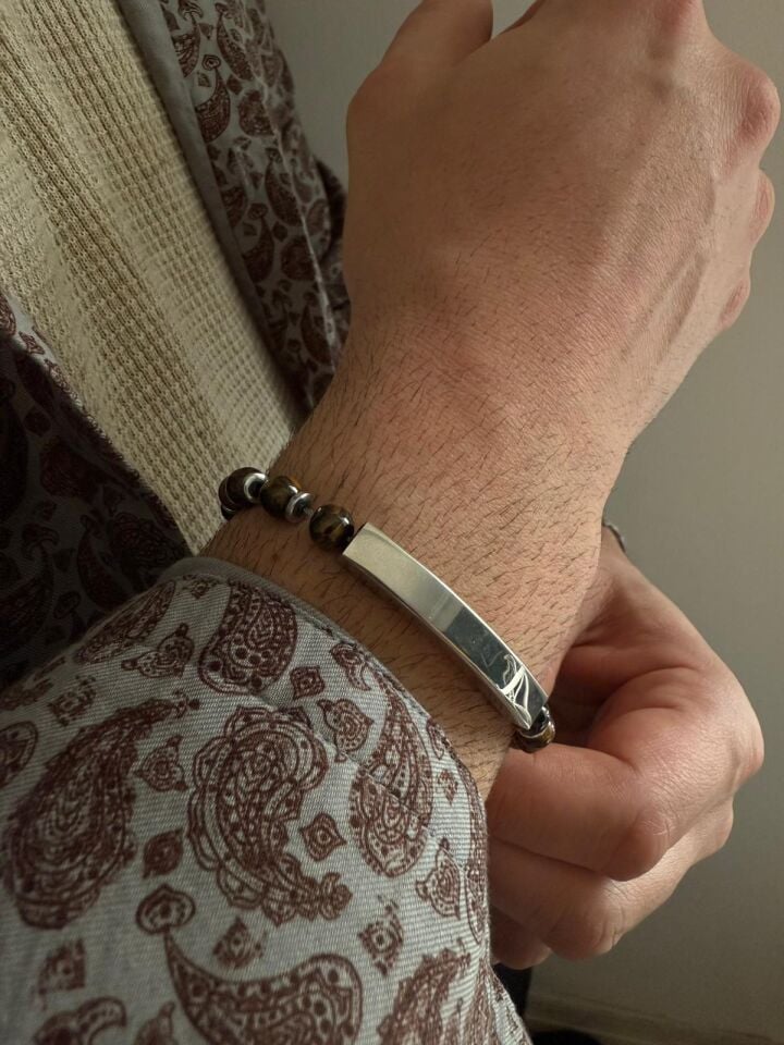 Kaplan Gözü Plakalı Bileklik