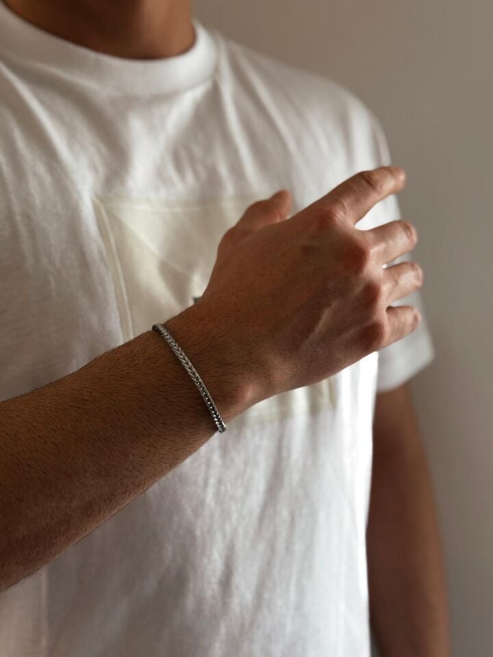 Tilki Kuyruğu Gümüş Renk Bileklik