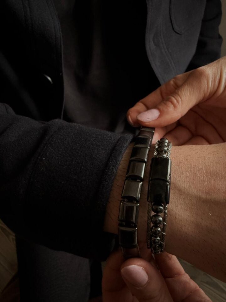 Köşeli Hematit Bileklik