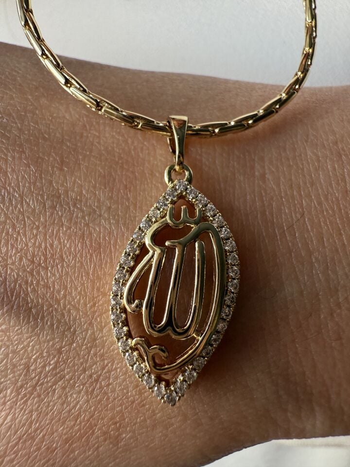 Allah Yazılı Kolye Ucu